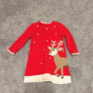 Mini Boden Reindeer Sweater Dress